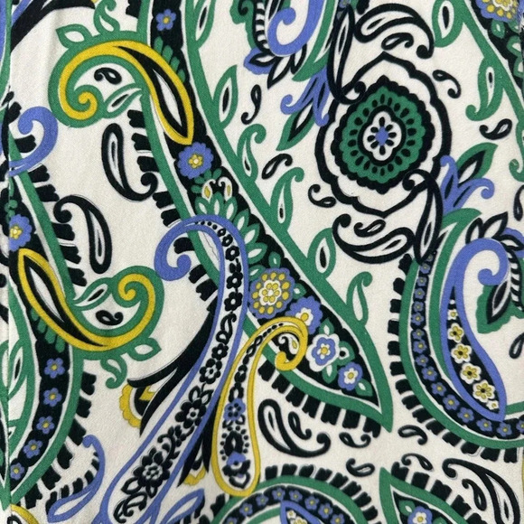 Haute Hippie Pants Size XL Wide Leg Paisley Green Maximalist Dopamine Boho - Picture 3 of 9